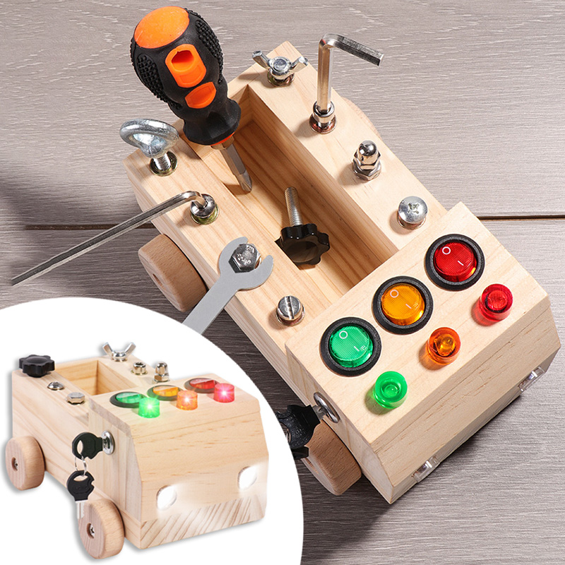 Board Game Review - Wooden Montessori Busy Board Sensory Toys