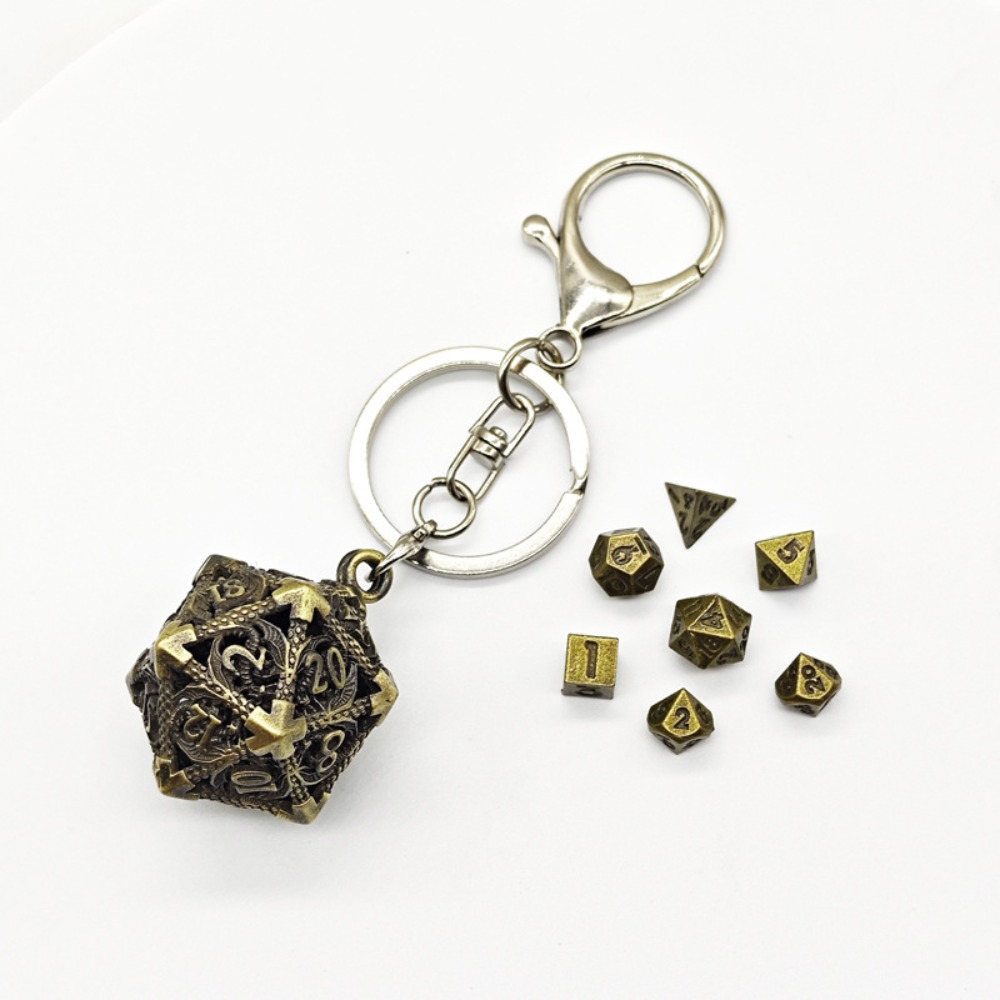 Board Game Io - 1 Set 20-sided Hollow Metal Dice