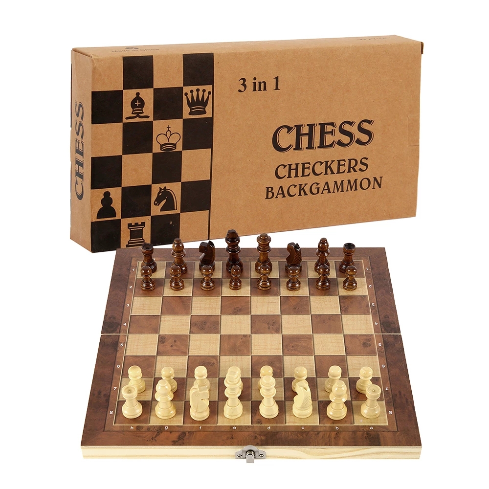 3 in 1 Chess Board, Folding Wo - Magnetic Travel Chess review and price