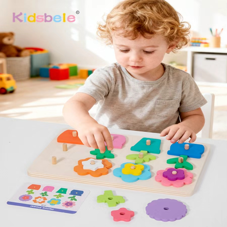 Montessori DIY Wooden Flower P - Board Game Nature review and price