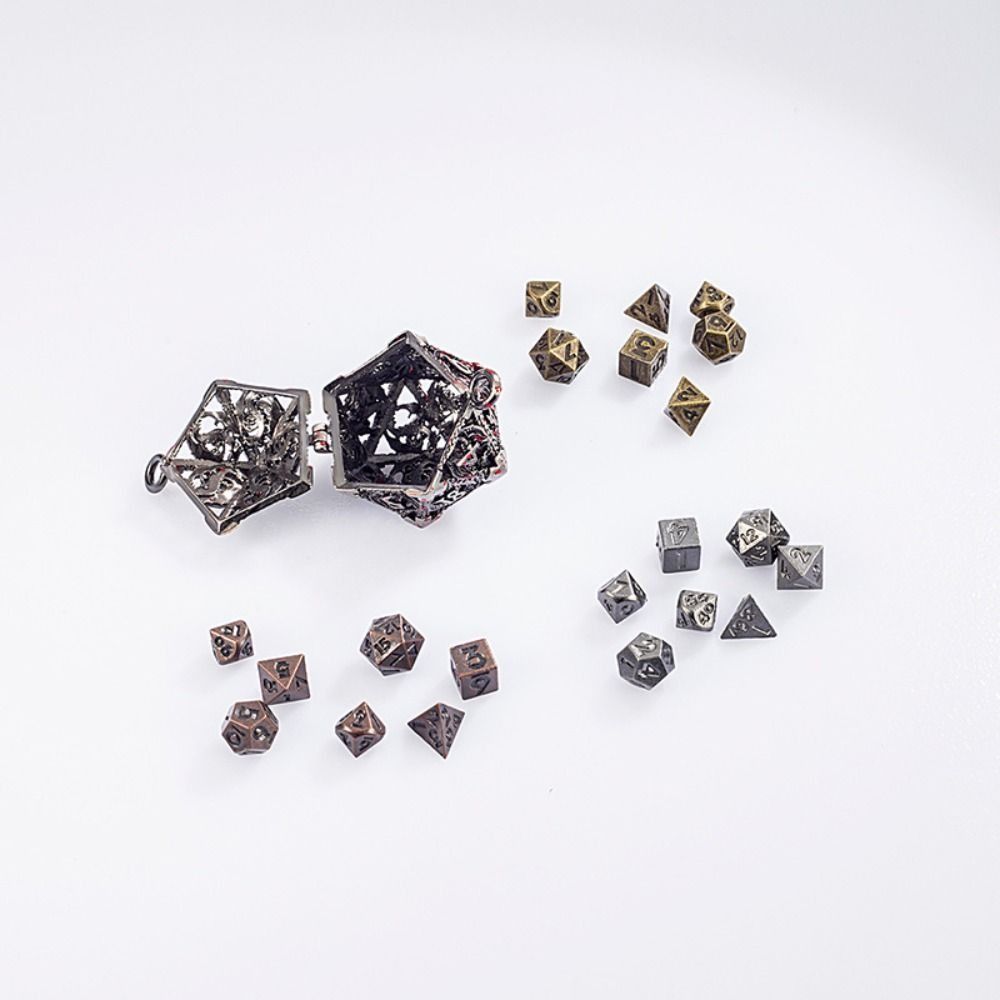 1 Set 20-sided Hollow Metal Di - Board Game Io review and price